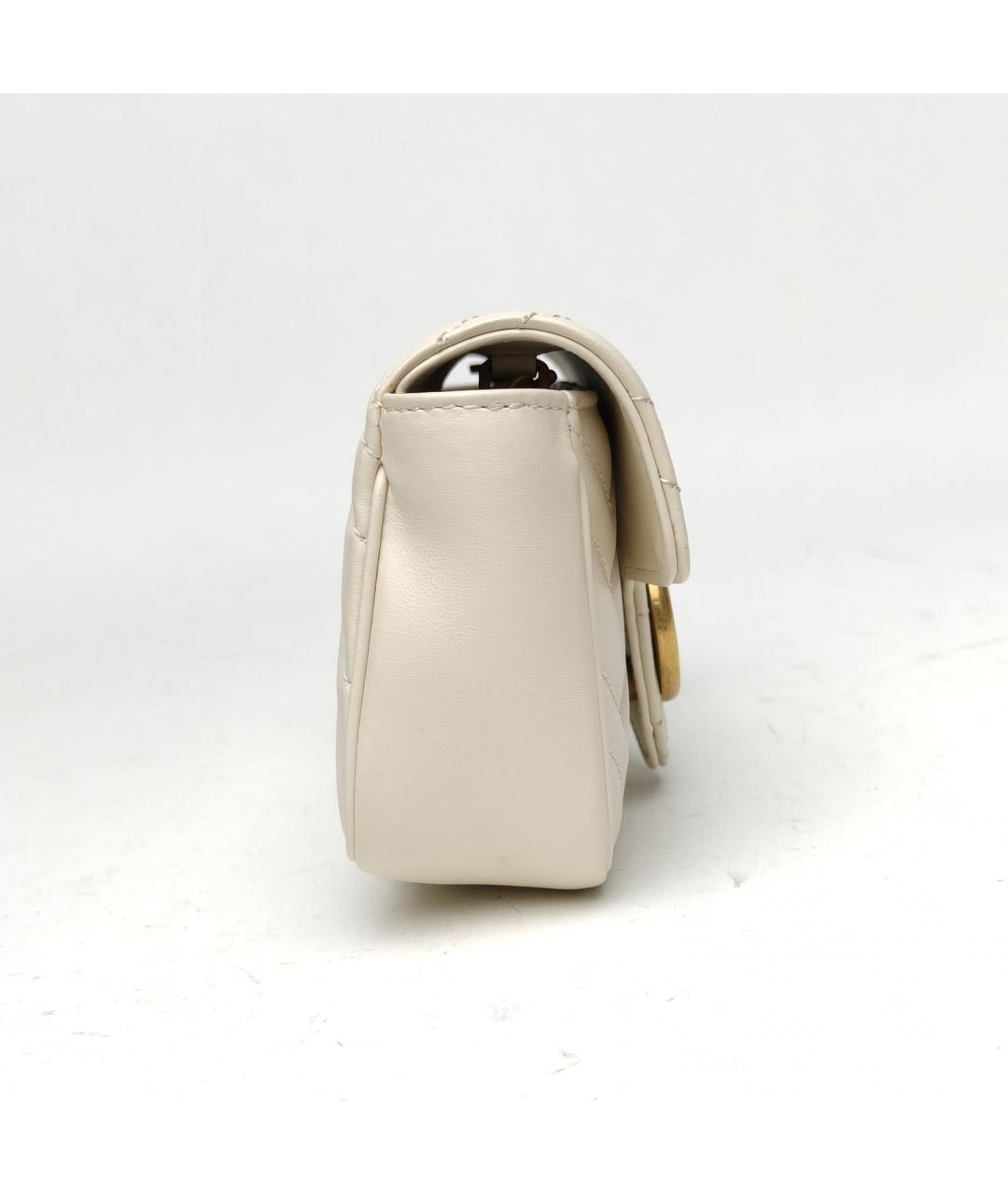GUCCI Белая кожаная сумка через плечо, фото 7