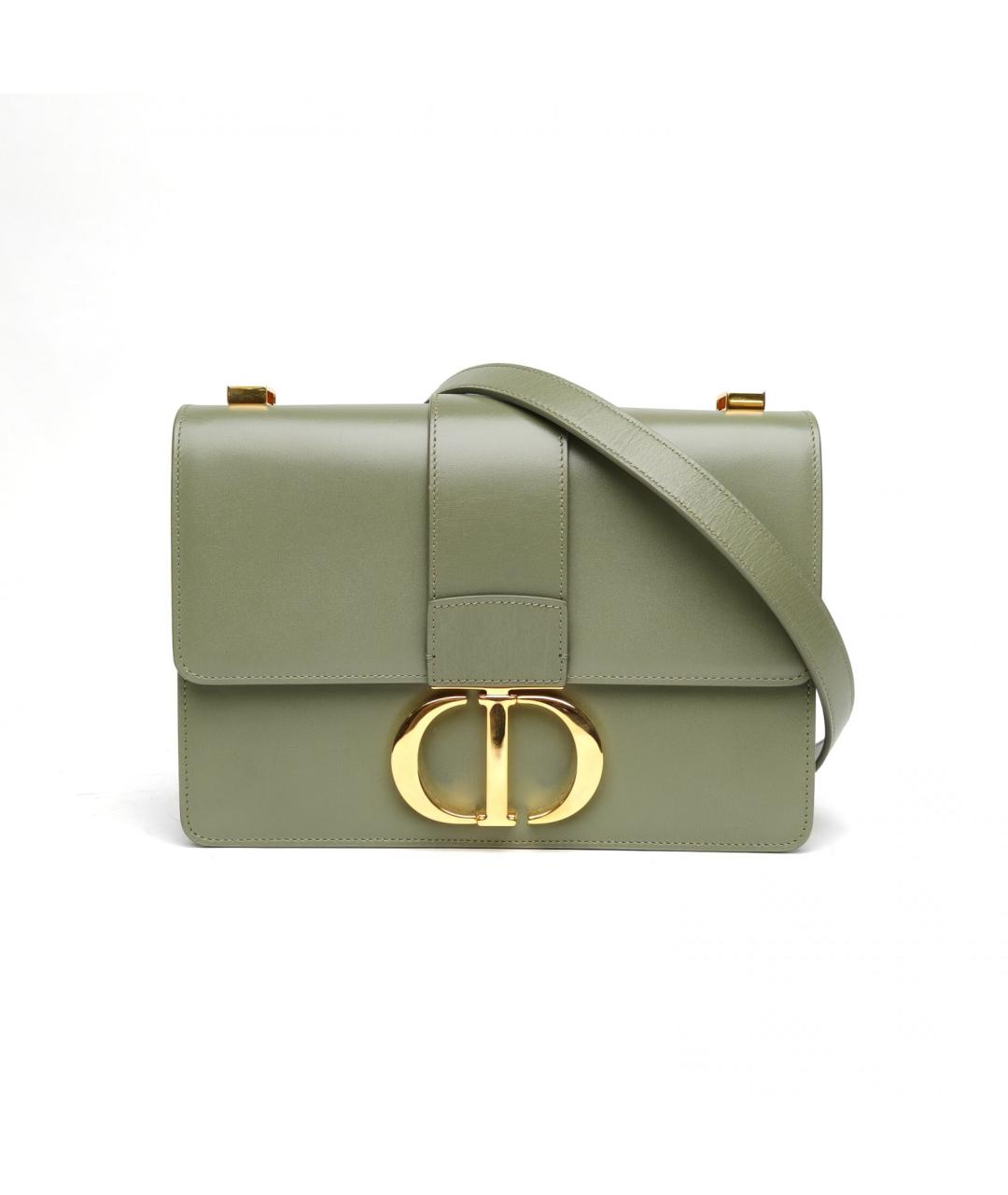 CHRISTIAN DIOR Зеленая кожаная сумка через плечо, фото 2