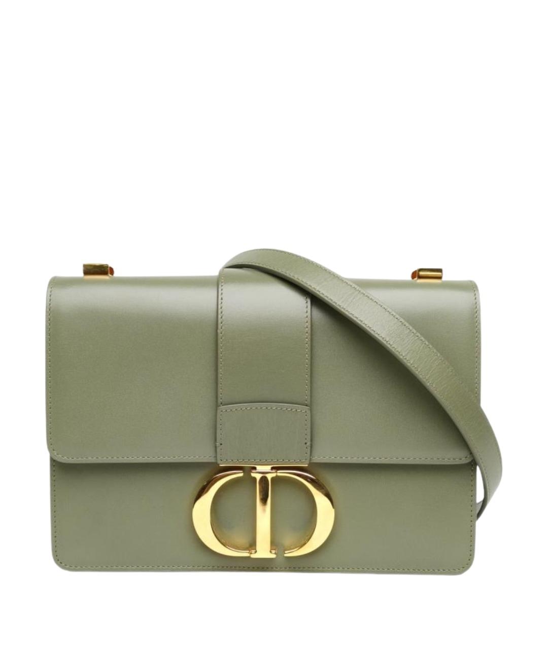 CHRISTIAN DIOR Зеленая кожаная сумка через плечо, фото 1