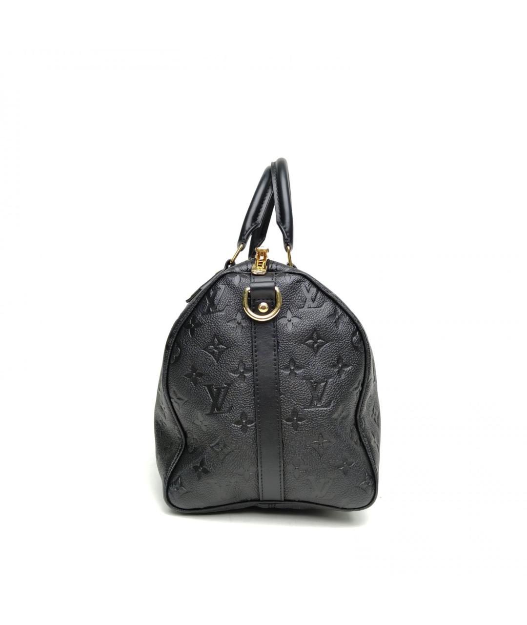 LOUIS VUITTON Черная кожаная сумка с короткими ручками, фото 5