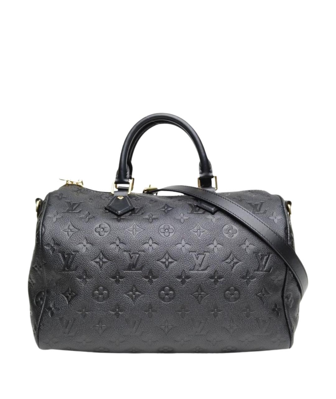 LOUIS VUITTON Черная кожаная сумка с короткими ручками, фото 1