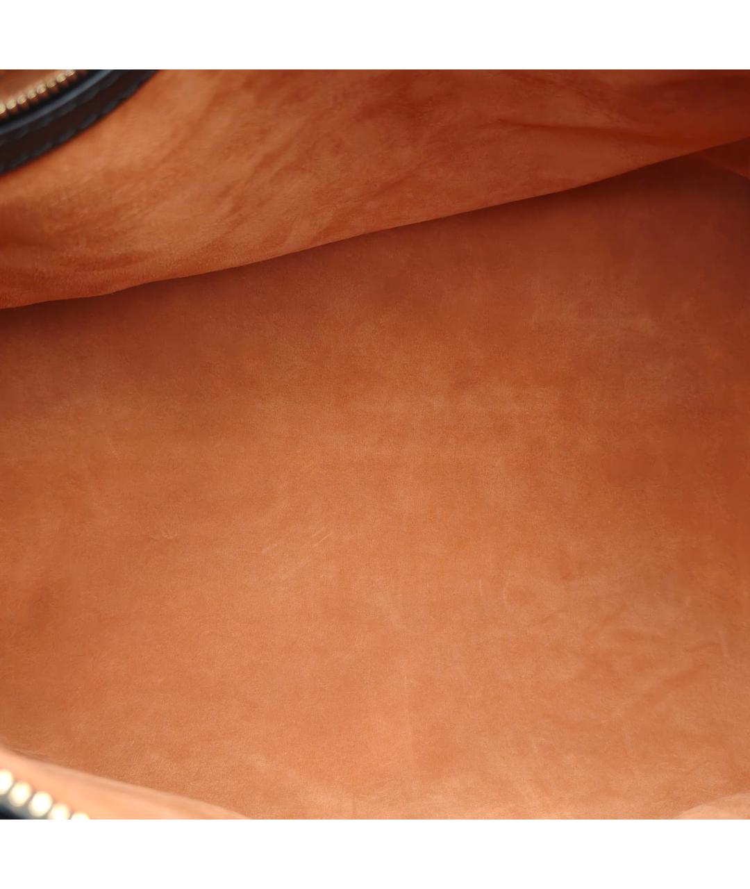 LOUIS VUITTON Черная кожаная сумка с короткими ручками, фото 7