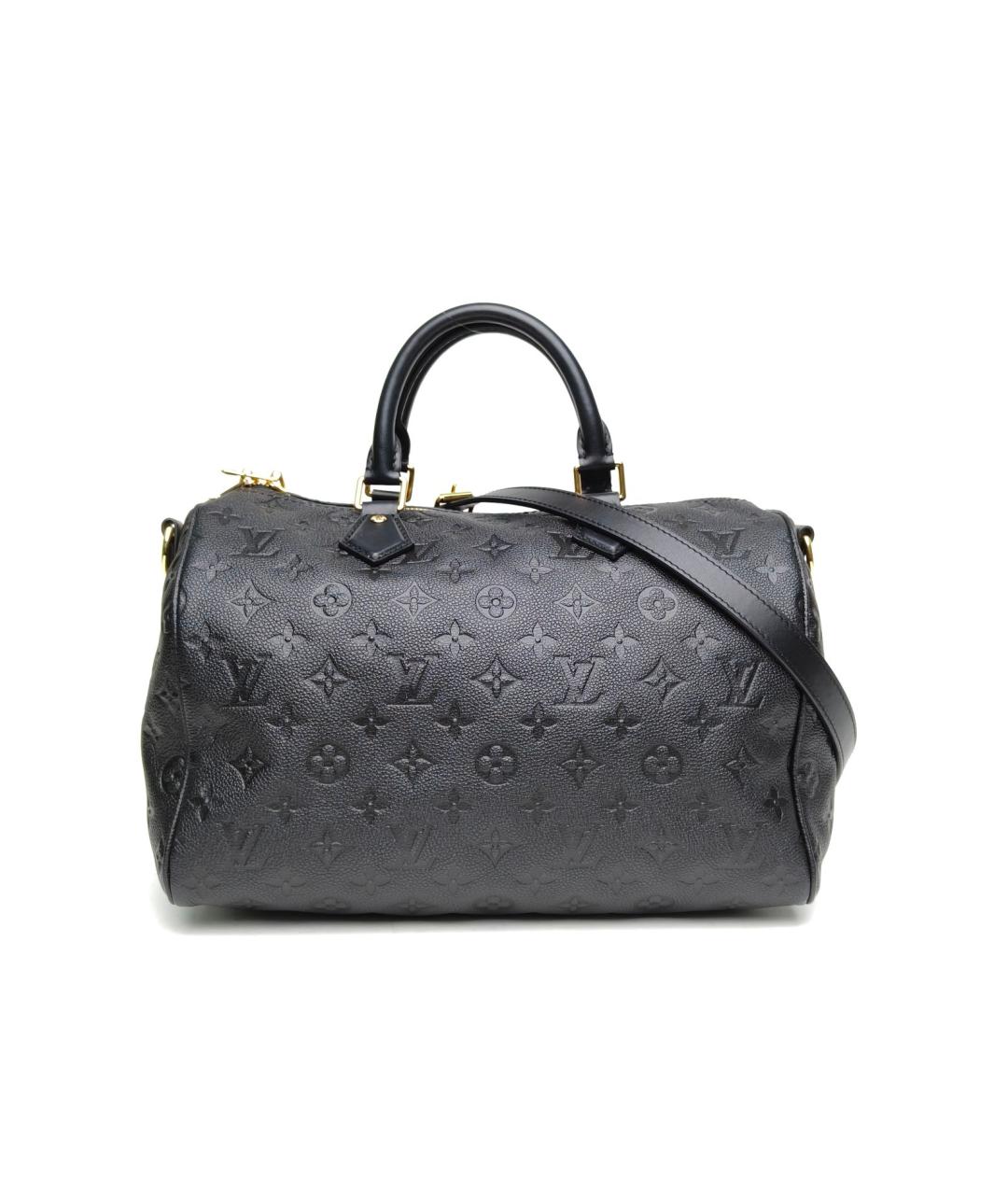 LOUIS VUITTON Черная кожаная сумка с короткими ручками, фото 2