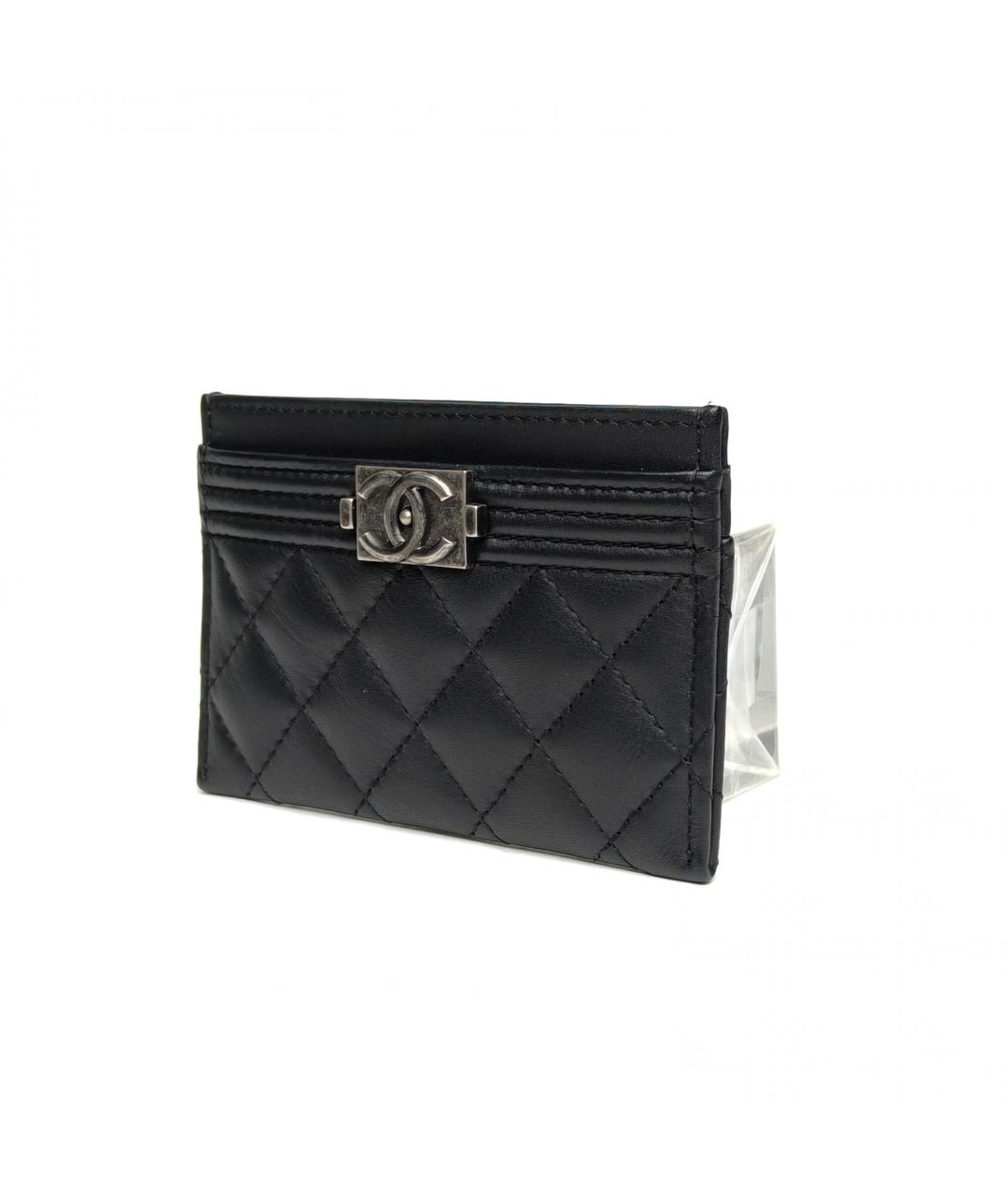 CHANEL Черный кожаный кардхолдер, фото 3