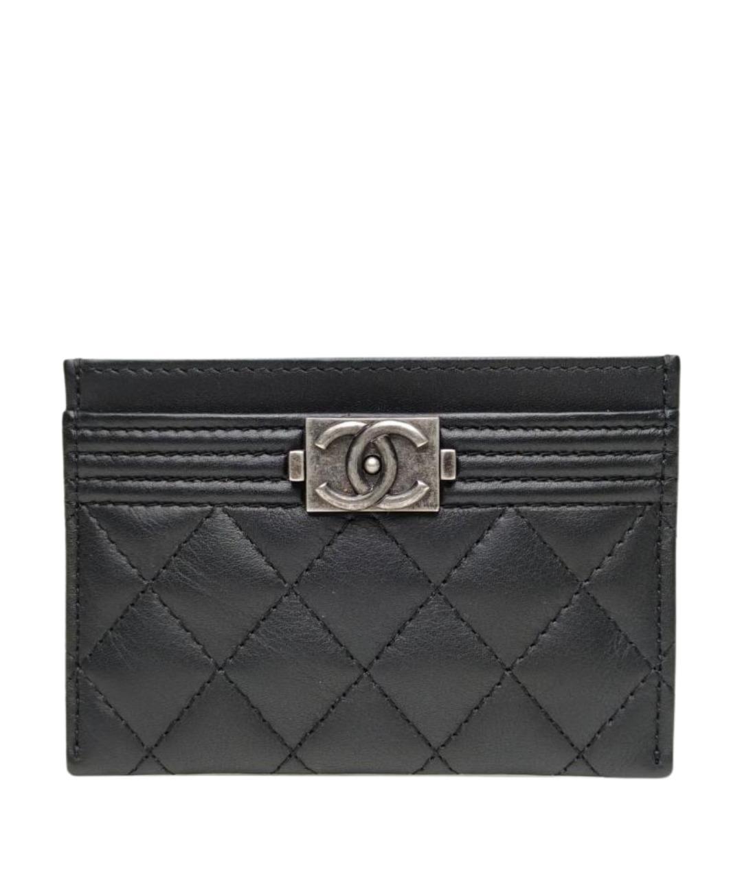 CHANEL Черный кожаный кардхолдер, фото 1
