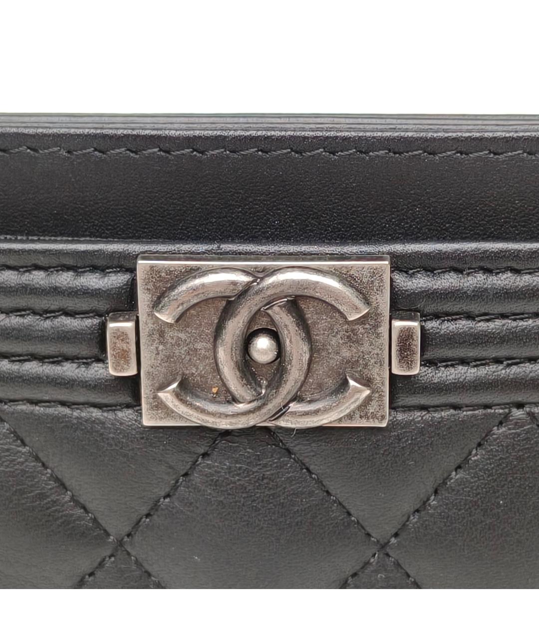 CHANEL Черный кожаный кардхолдер, фото 8