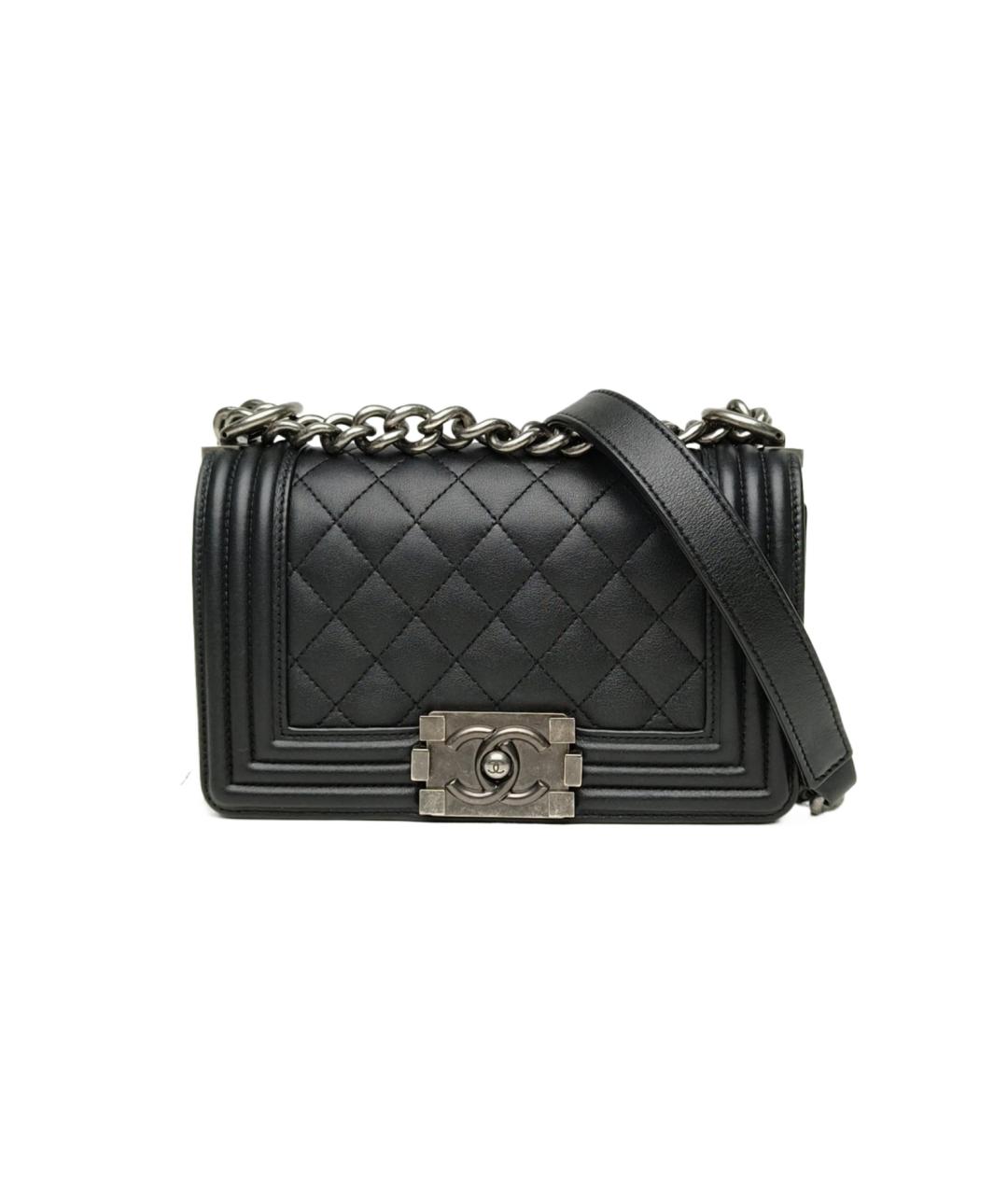 CHANEL Черная кожаная сумка через плечо, фото 1