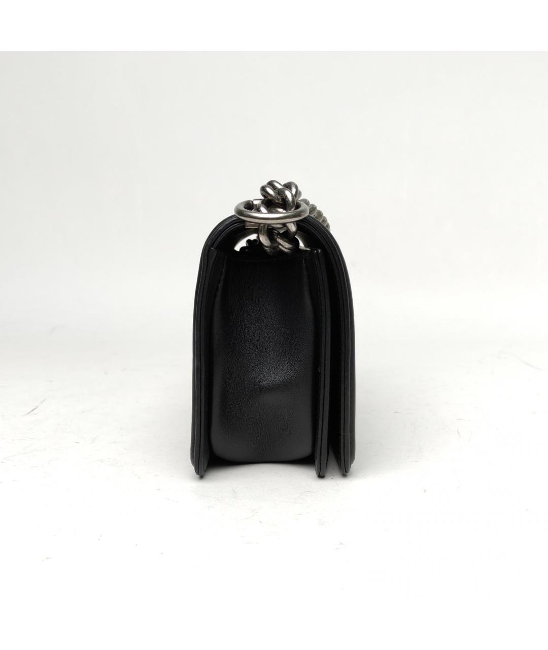 CHANEL Черная кожаная сумка через плечо, фото 5