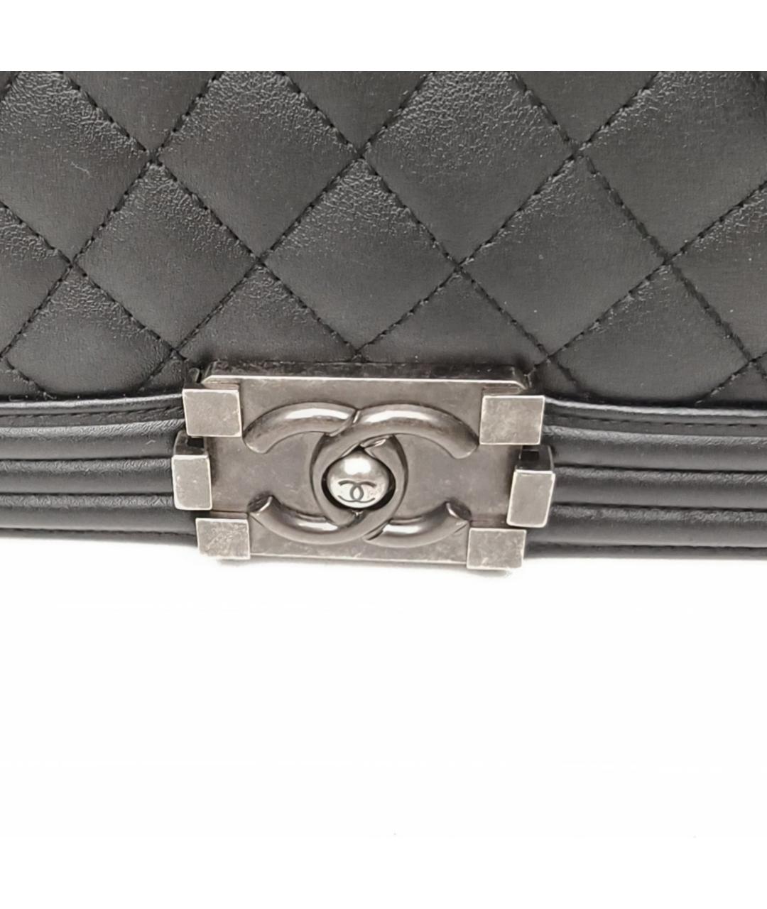 CHANEL Черная кожаная сумка через плечо, фото 8