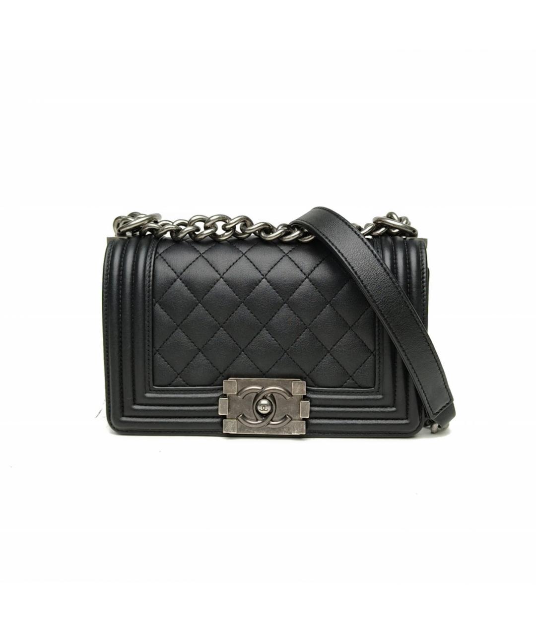 CHANEL Черная кожаная сумка через плечо, фото 2