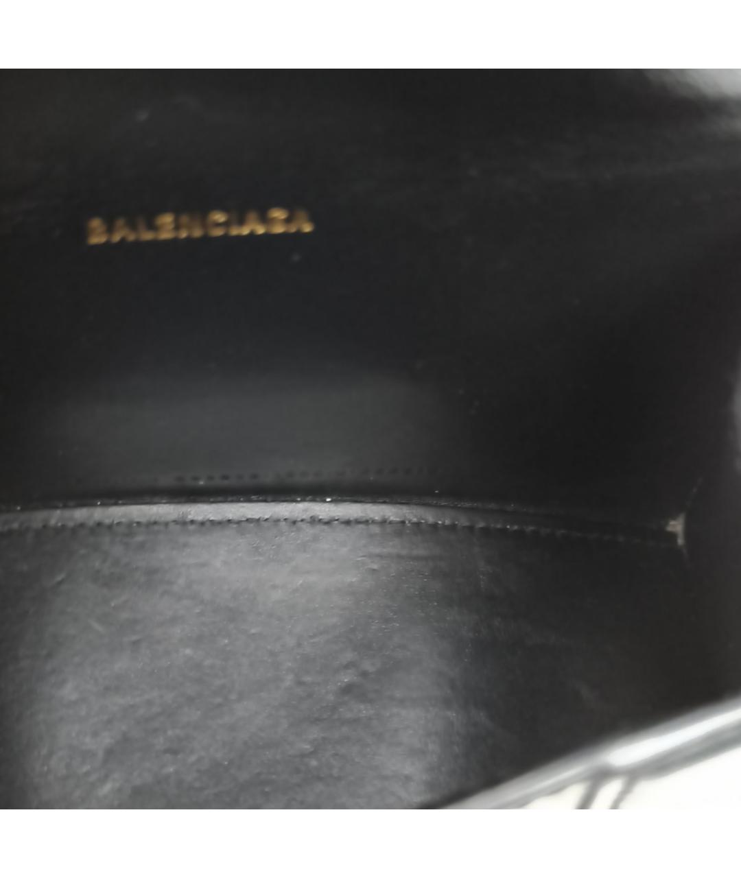 BALENCIAGA Черная кожаная сумка через плечо, фото 7
