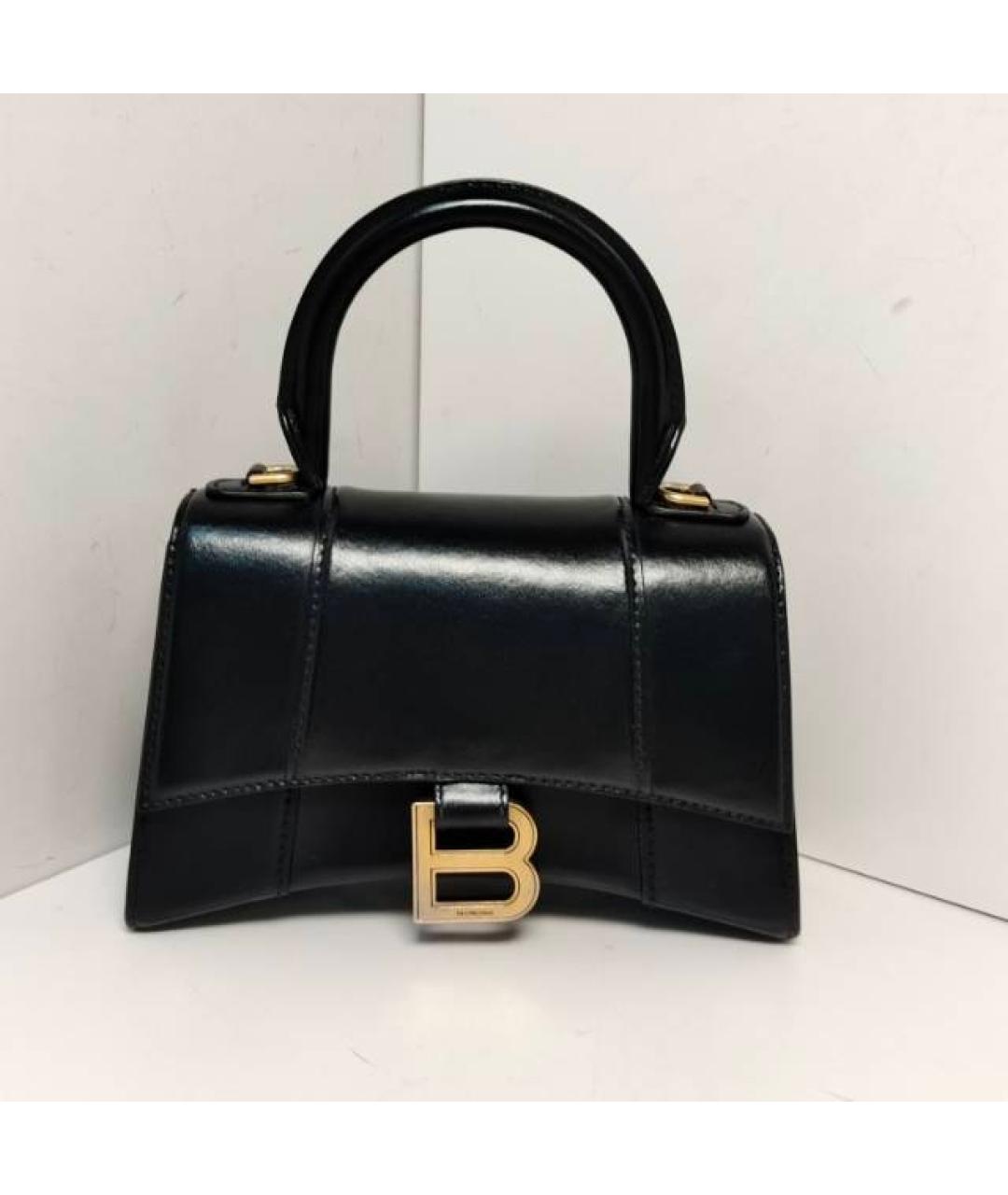 BALENCIAGA Черная кожаная сумка через плечо, фото 9