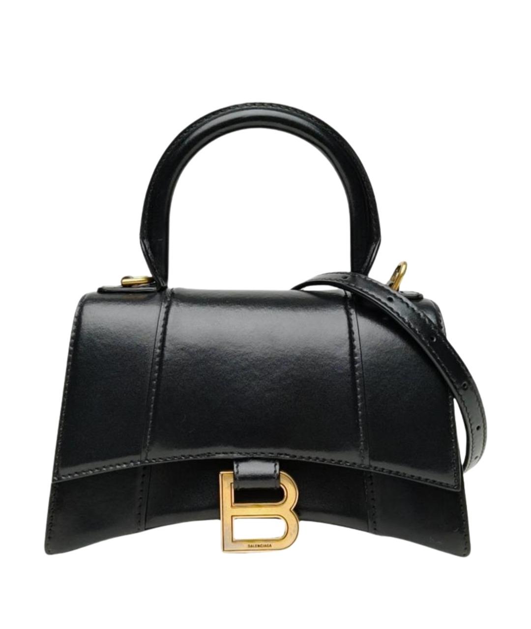 BALENCIAGA Черная кожаная сумка через плечо, фото 1