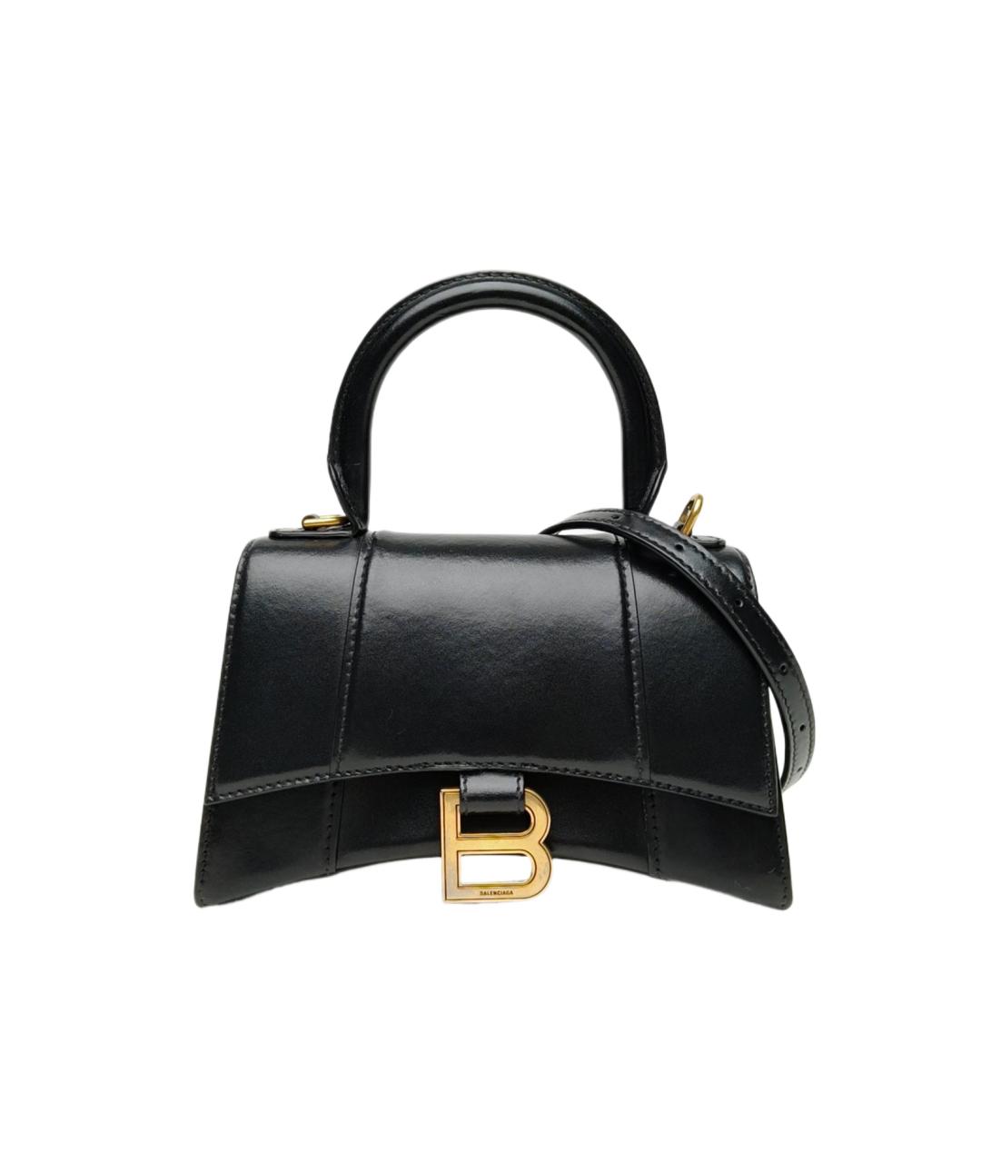 BALENCIAGA Черная кожаная сумка через плечо, фото 10