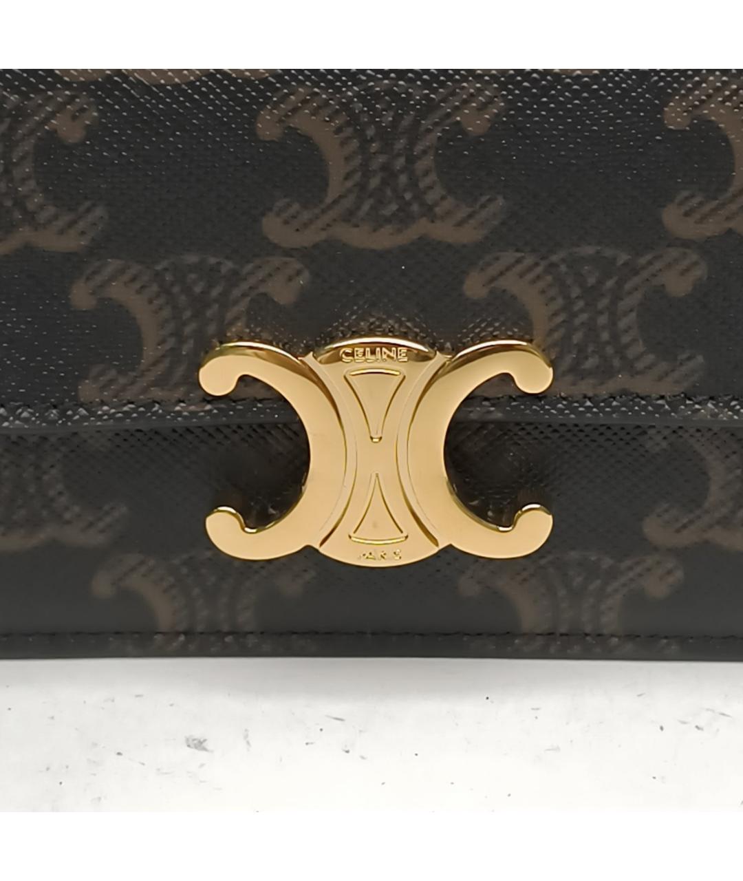 CELINE Коричневый кошелек, фото 3