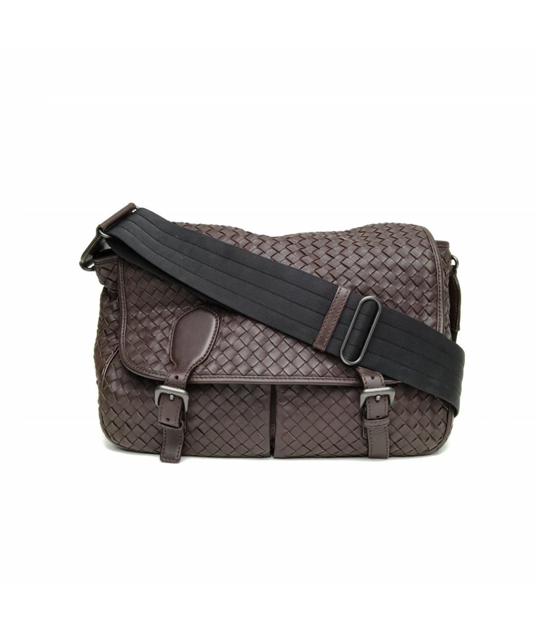 BOTTEGA VENETA Коричневая кожаная сумка через плечо, фото 2