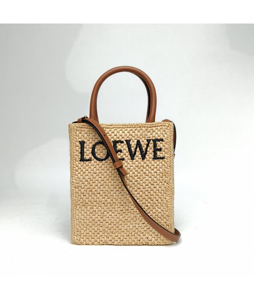 LOEWE Бежевая сумка тоут, фото 2