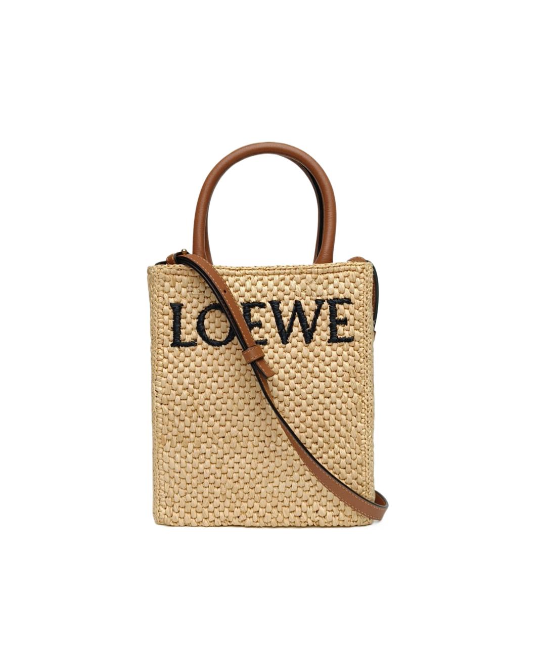 LOEWE Бежевая сумка тоут, фото 10