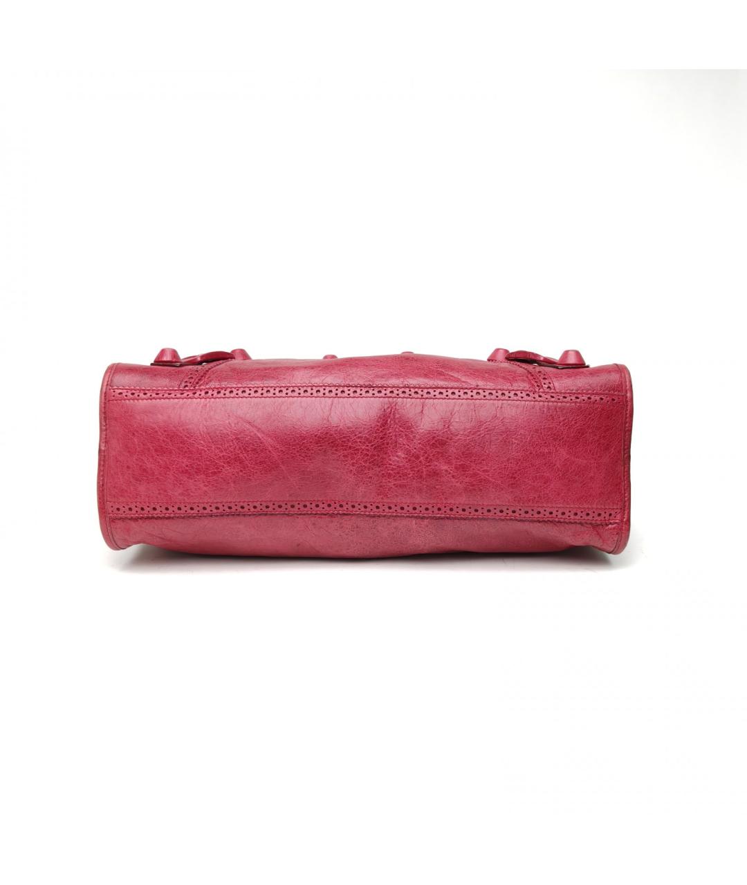 BALENCIAGA Красная кожаная сумка с короткими ручками, фото 6