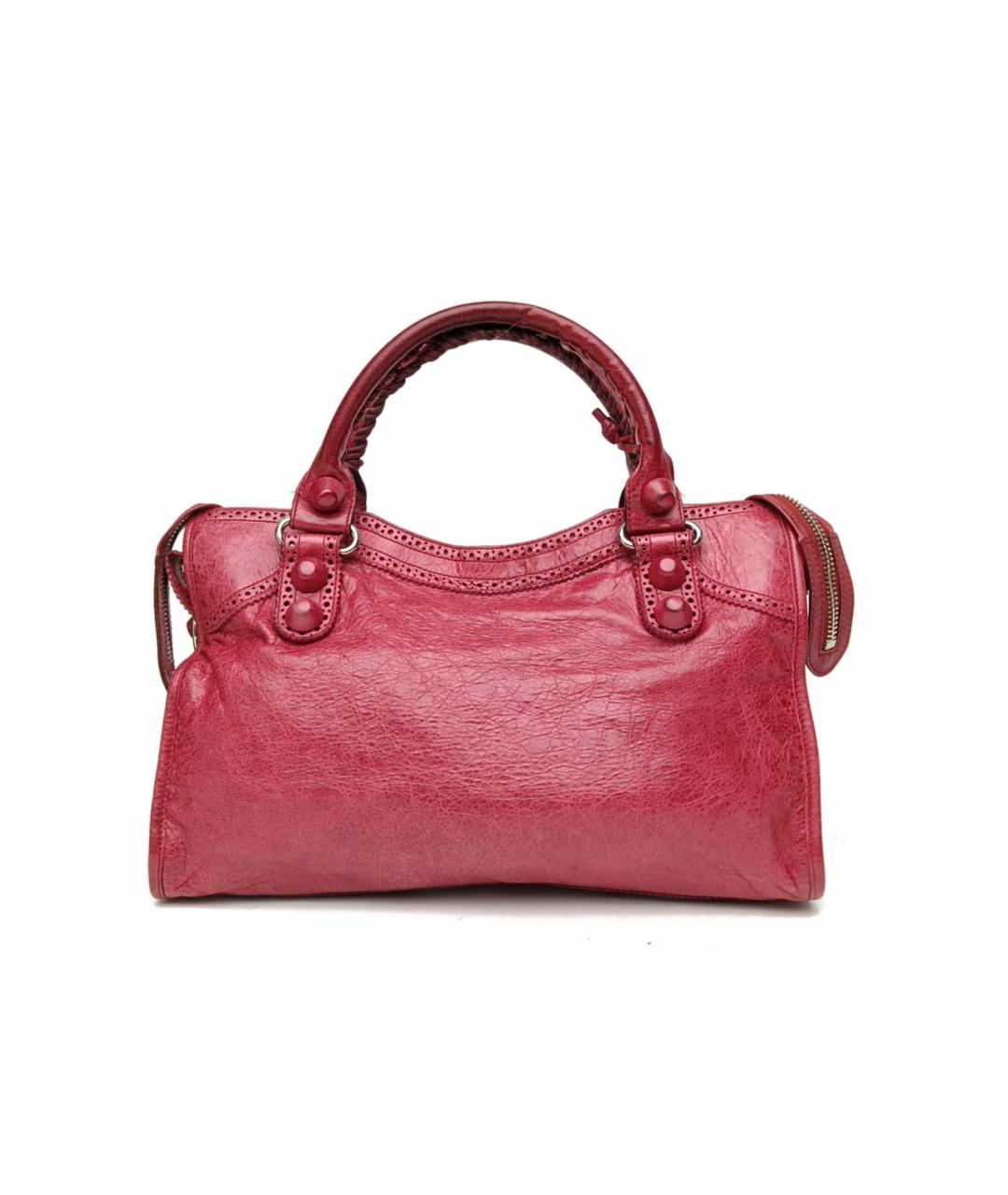 BALENCIAGA Красная кожаная сумка с короткими ручками, фото 4