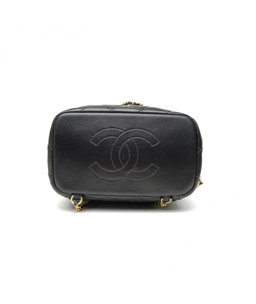 CHANEL Черный кожаный рюкзак, фото 6