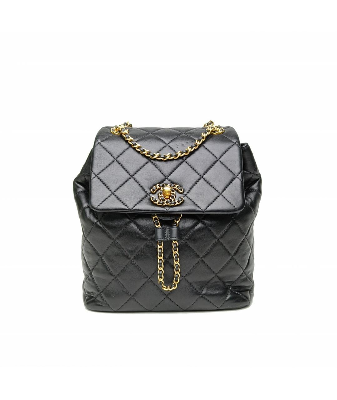 CHANEL Черный кожаный рюкзак, фото 2