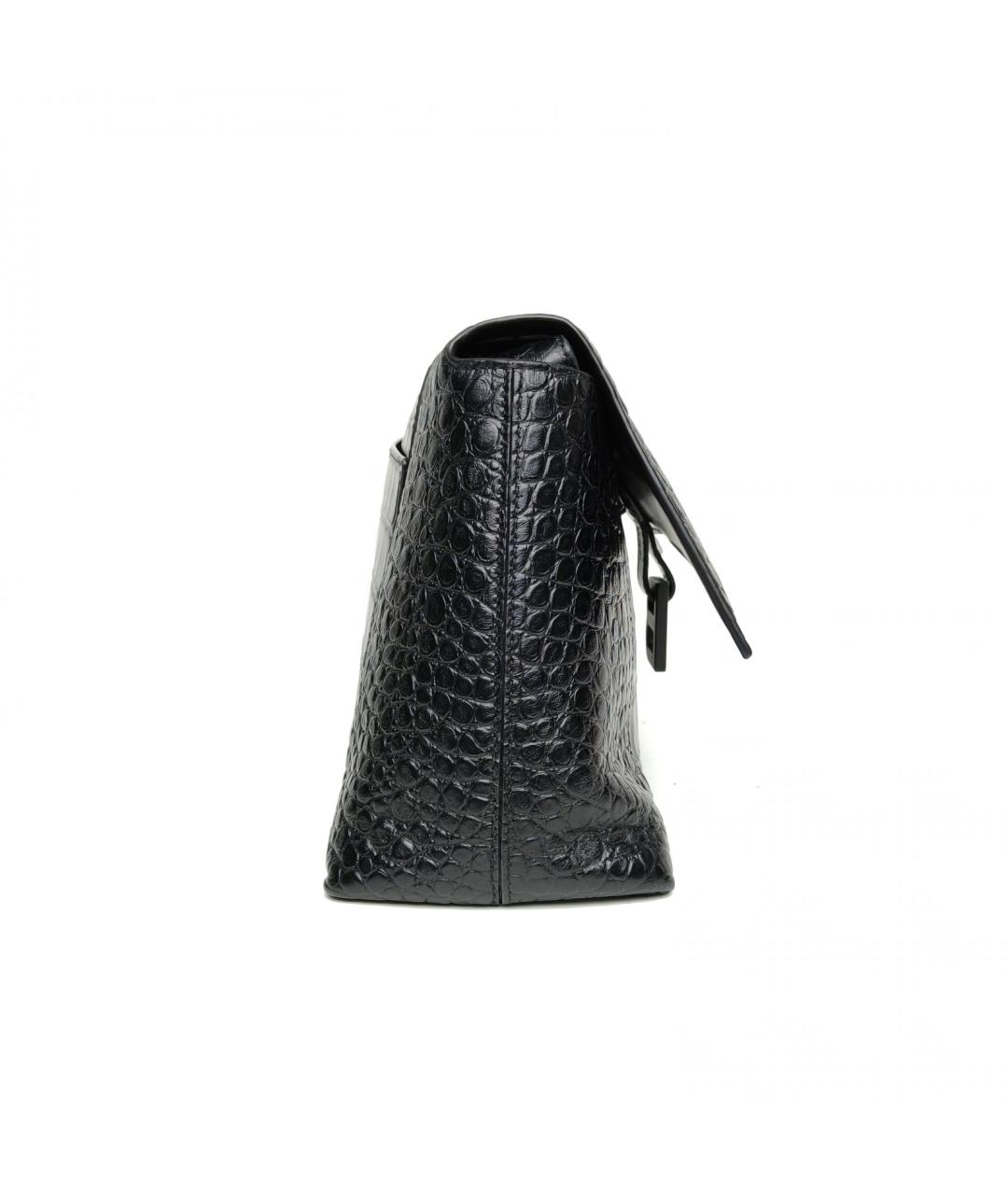 BALENCIAGA Черная кожаная сумка через плечо, фото 5