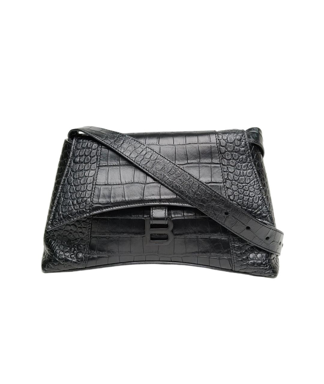 BALENCIAGA Черная кожаная сумка через плечо, фото 10