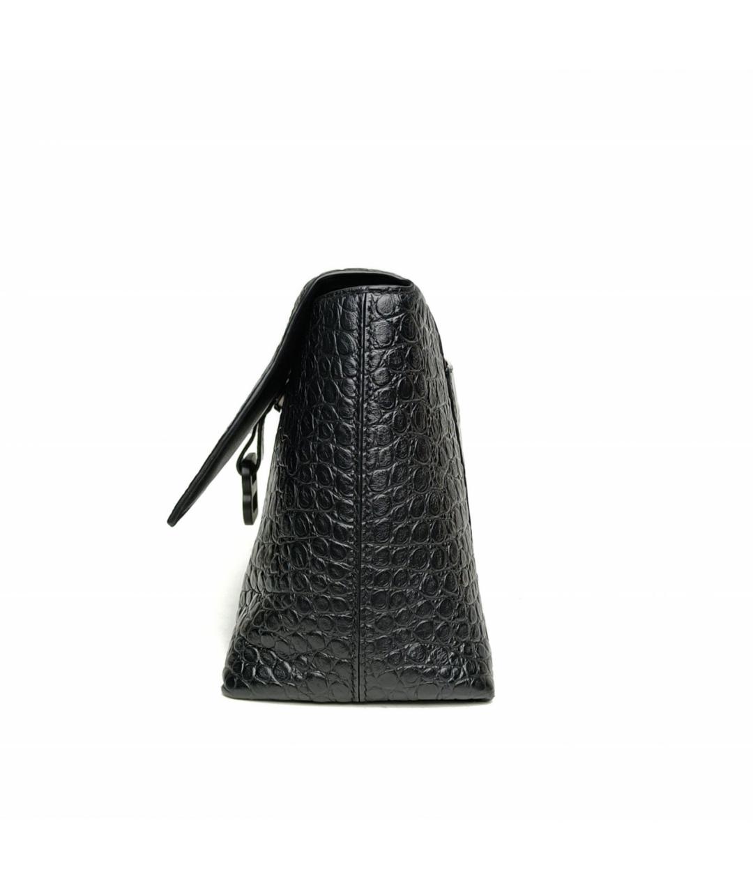 BALENCIAGA Черная кожаная сумка через плечо, фото 3