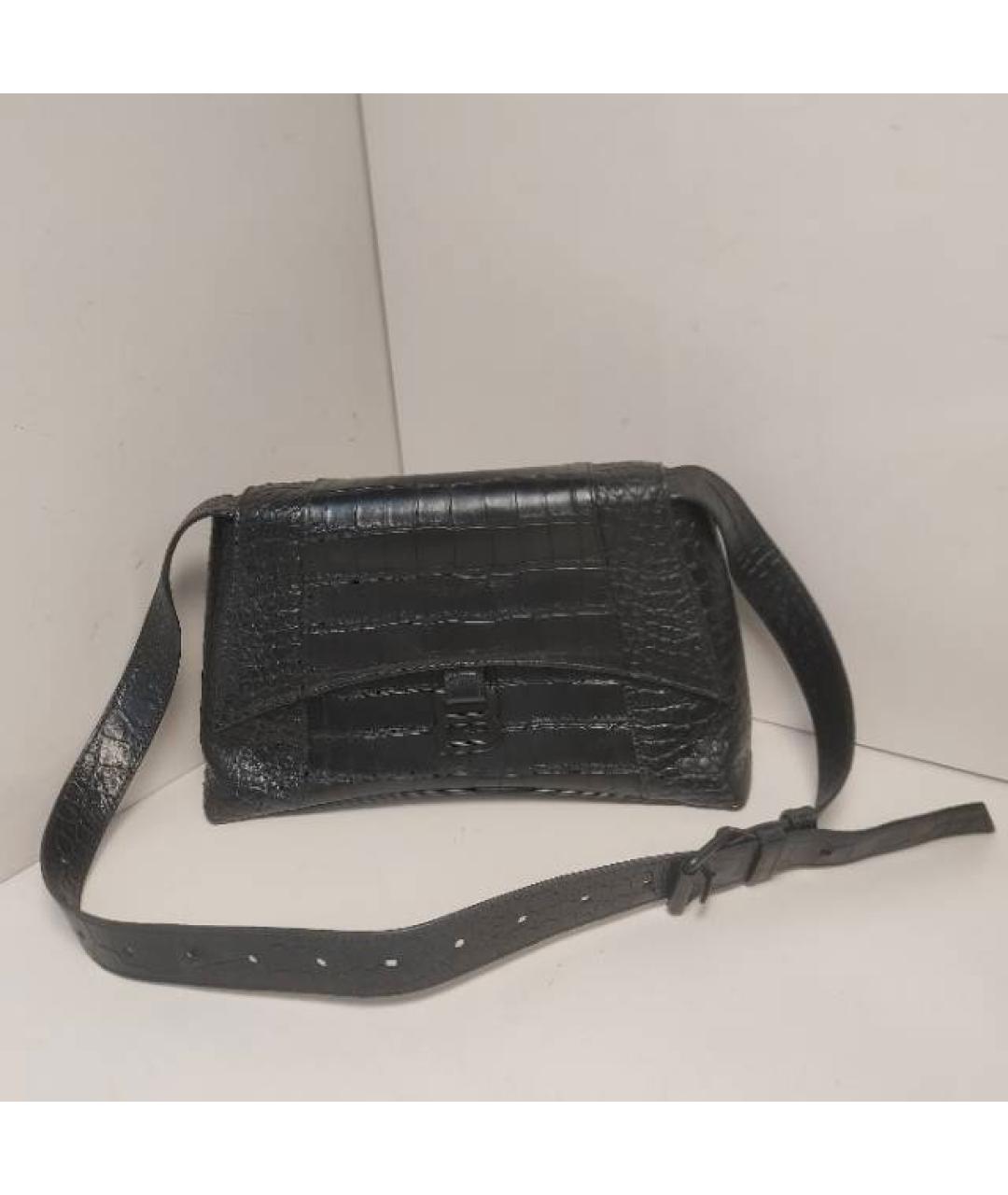 BALENCIAGA Черная кожаная сумка через плечо, фото 9