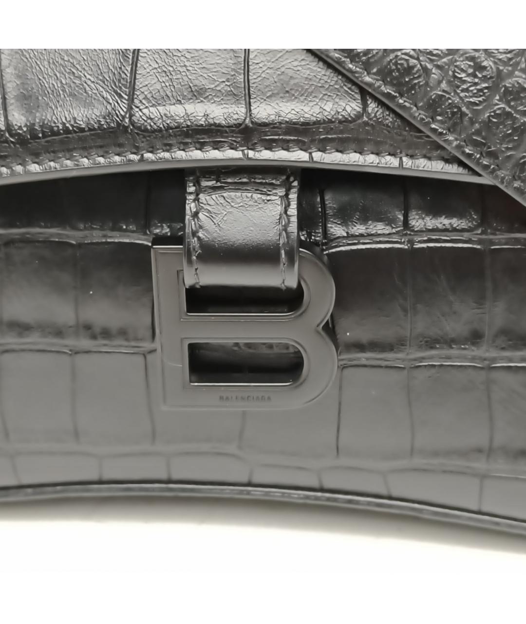 BALENCIAGA Черная кожаная сумка через плечо, фото 7