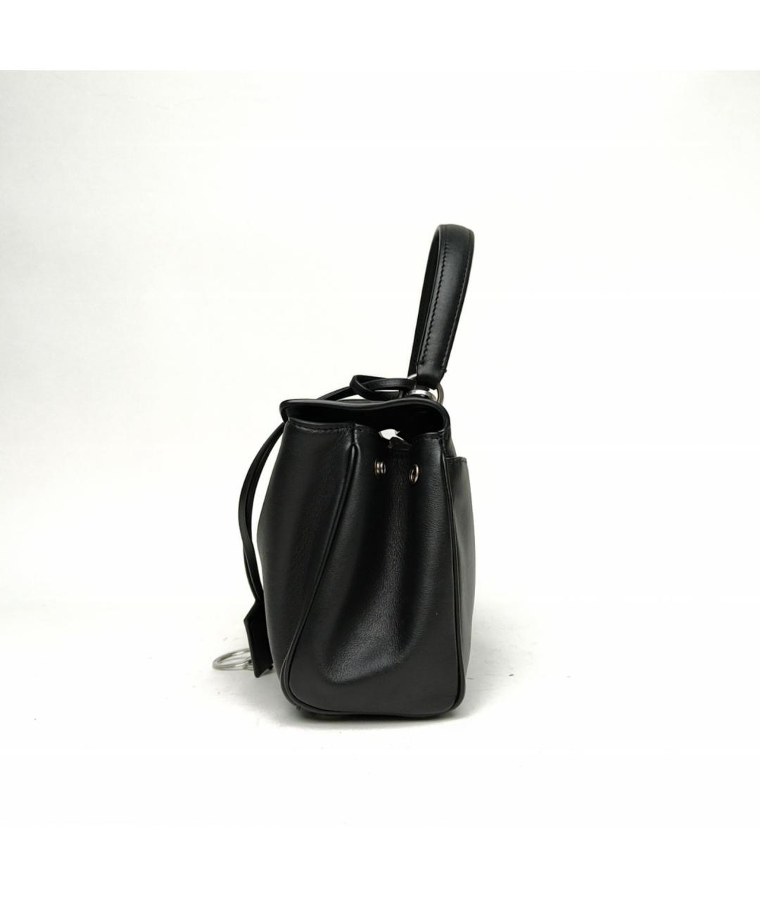 BALENCIAGA Черная кожаная сумка с короткими ручками, фото 5