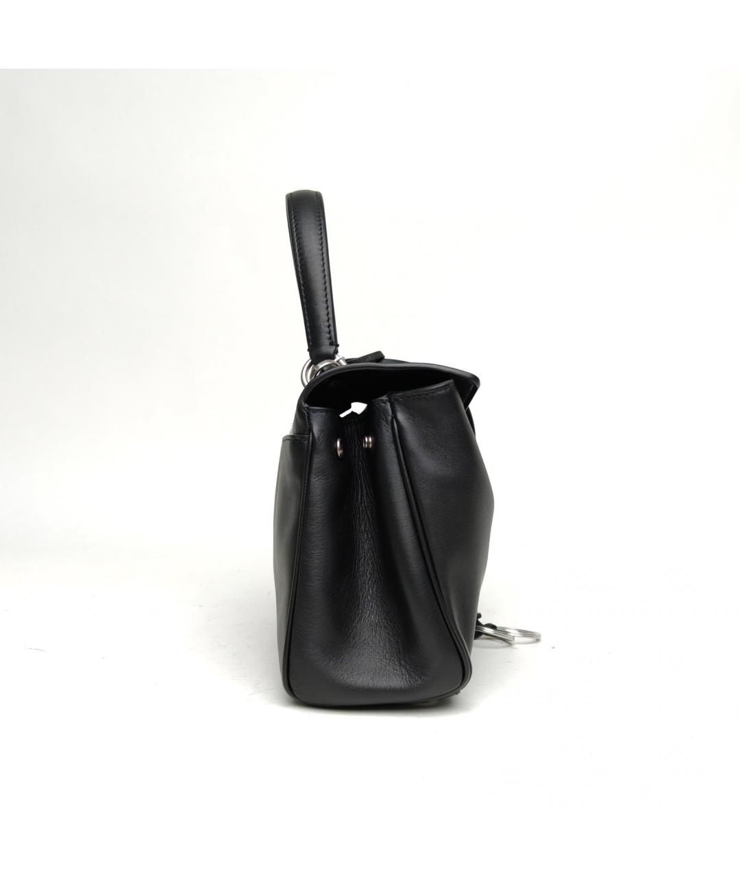 BALENCIAGA Черная кожаная сумка с короткими ручками, фото 7