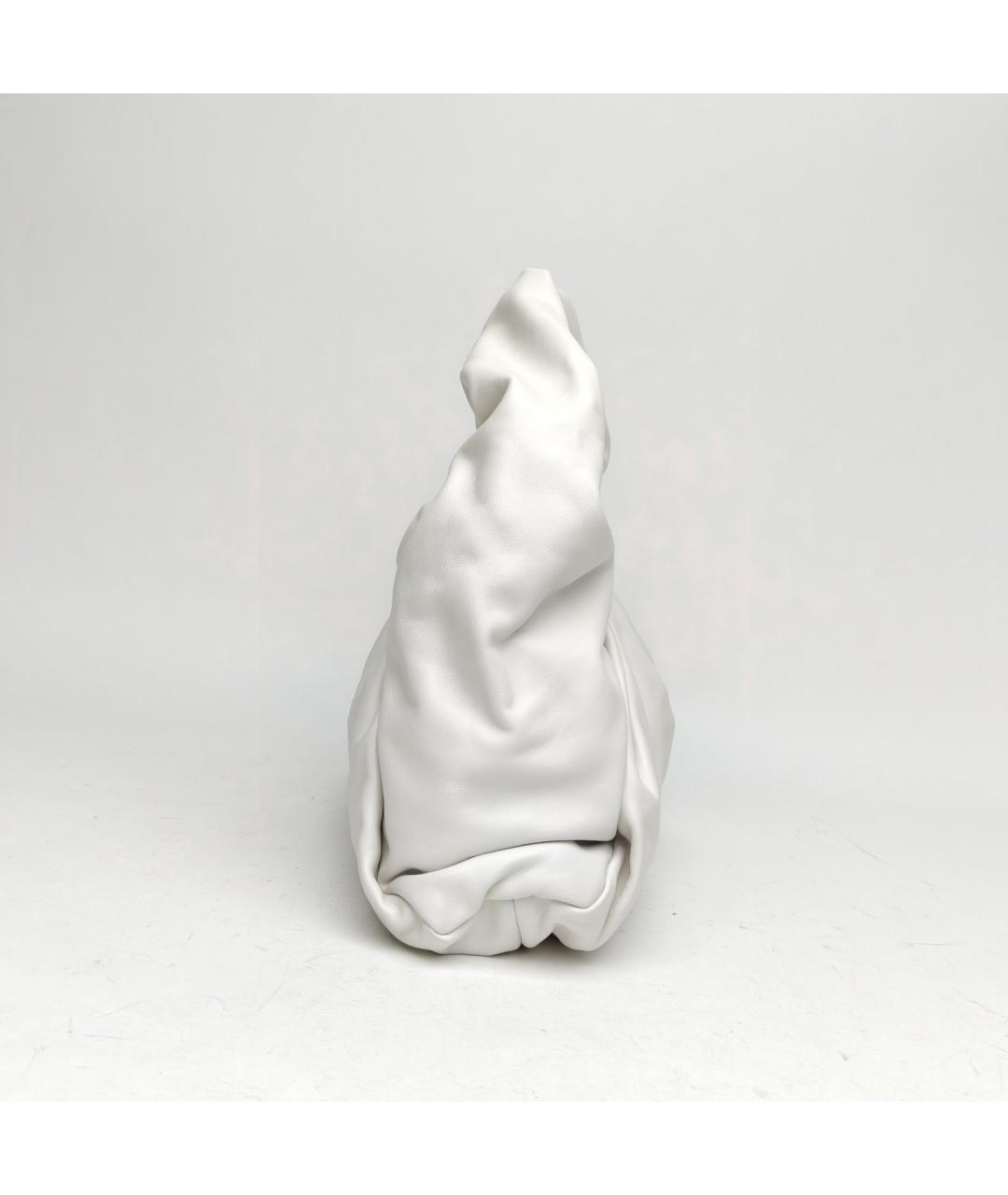 BOTTEGA VENETA Белая кожаная сумка с короткими ручками, фото 5