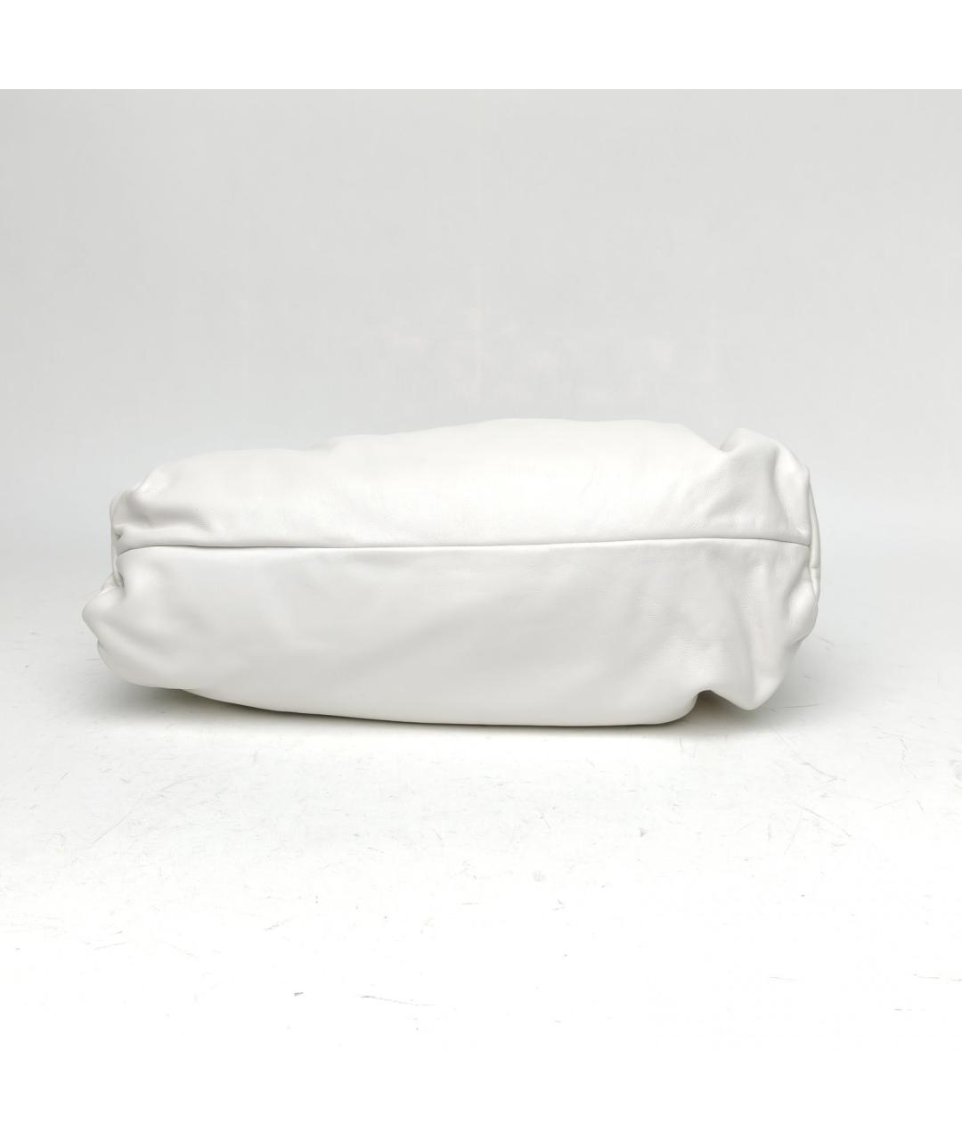 BOTTEGA VENETA Белая кожаная сумка с короткими ручками, фото 6