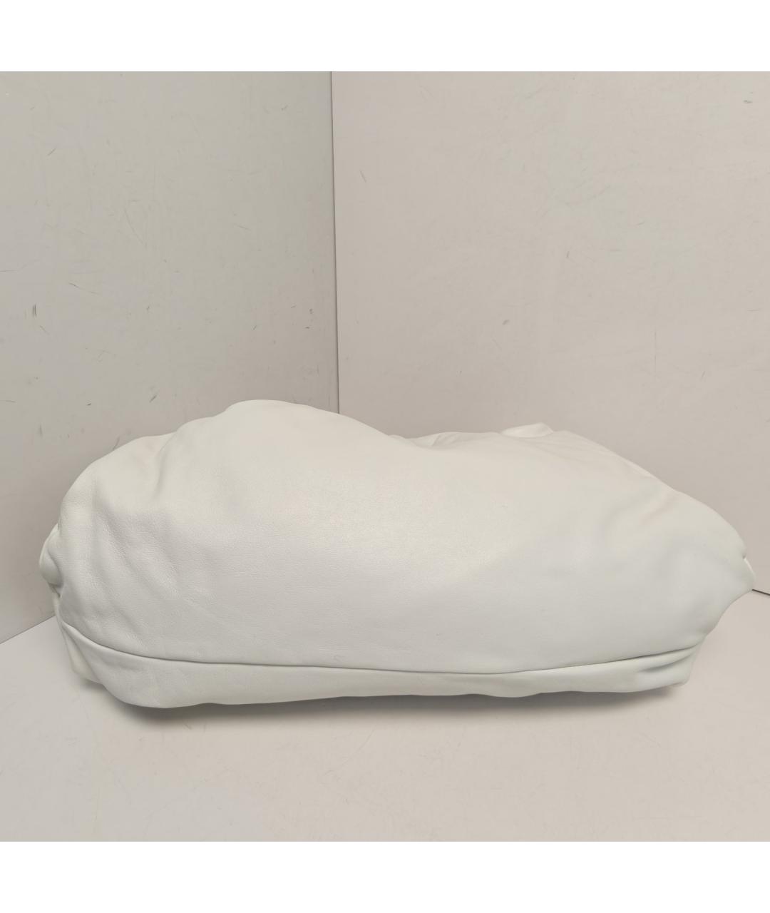 BOTTEGA VENETA Белая кожаная сумка с короткими ручками, фото 9