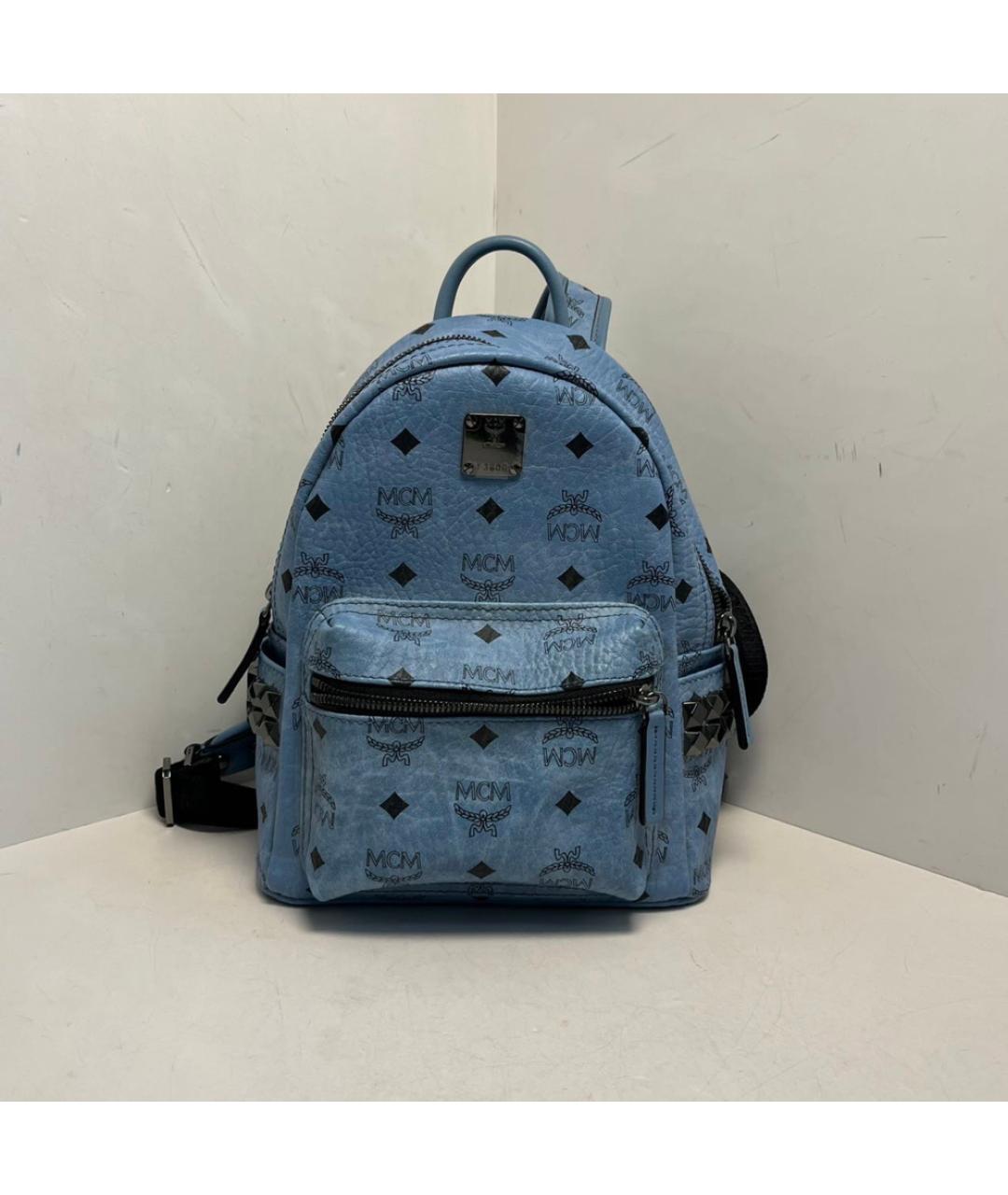 MCM Синий рюкзак из искусственной кожи, фото 9