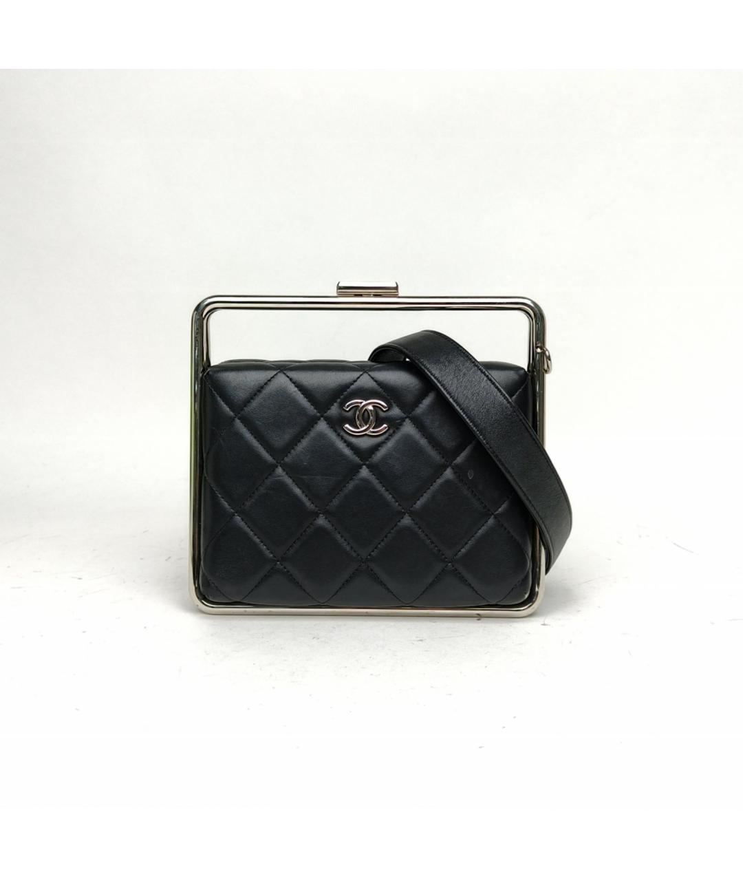 CHANEL Черная кожаная сумка через плечо, фото 2