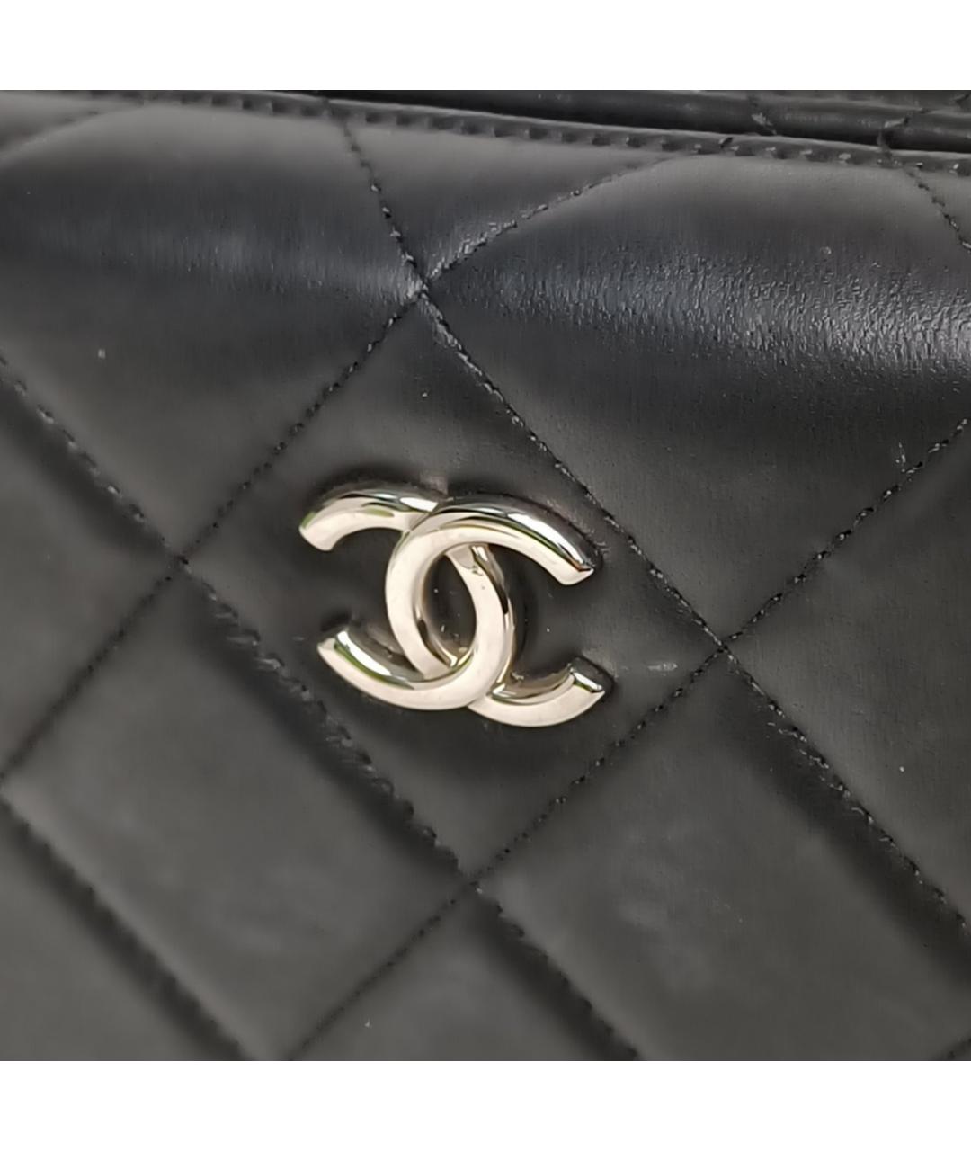 CHANEL Черная кожаная сумка через плечо, фото 7