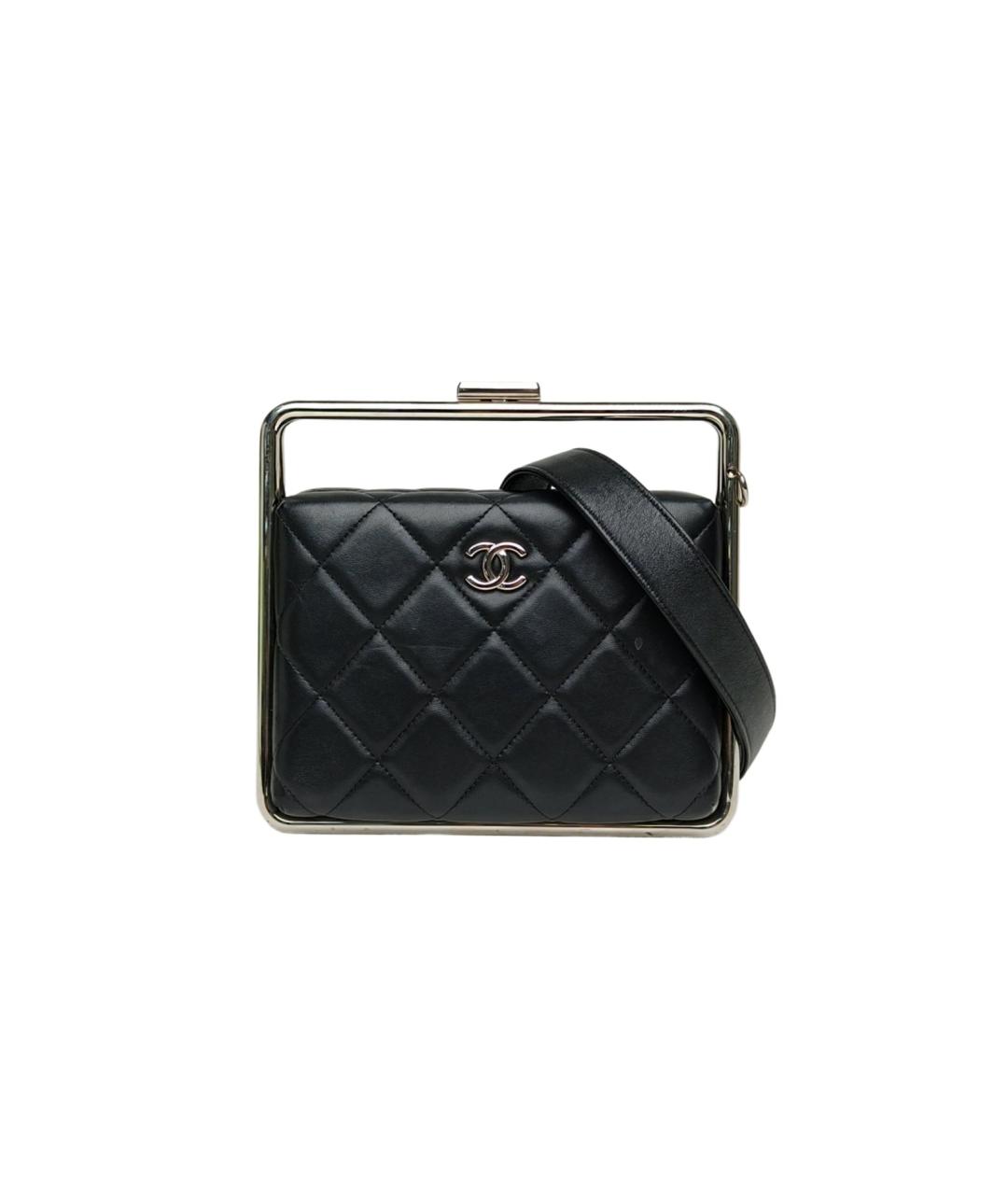 CHANEL Черная кожаная сумка через плечо, фото 9