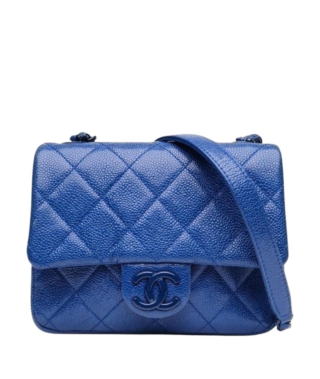 CHANEL Синяя кожаная сумка через плечо, фото 1