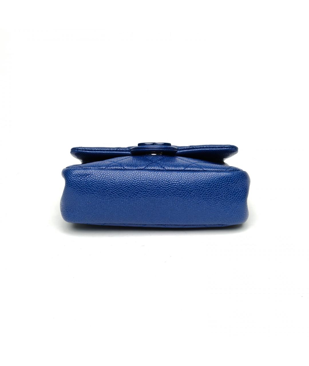 CHANEL Синяя кожаная сумка через плечо, фото 6