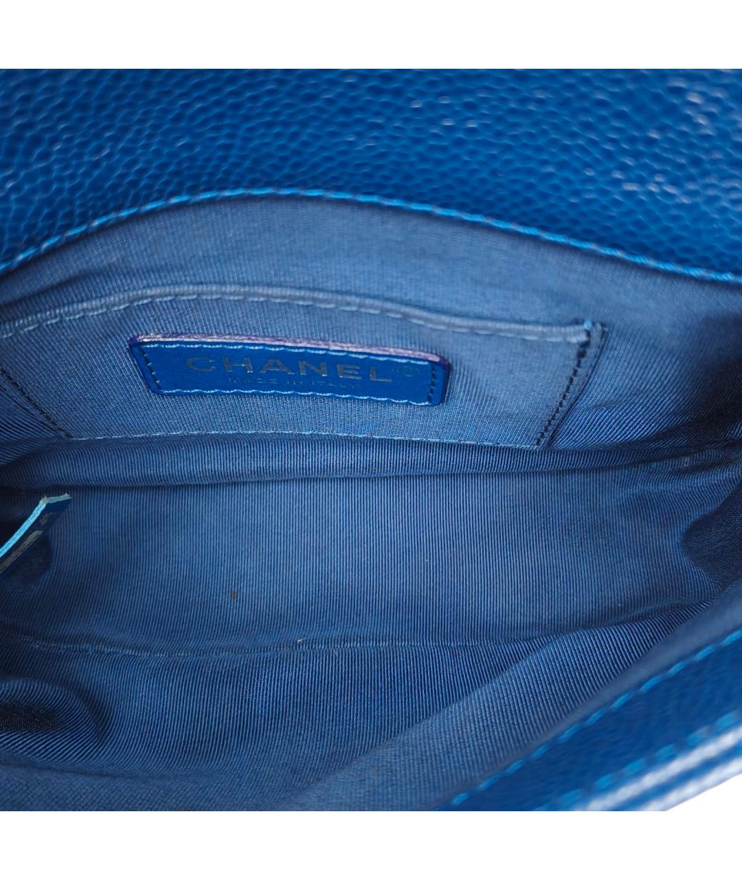 CHANEL Синяя кожаная сумка через плечо, фото 8