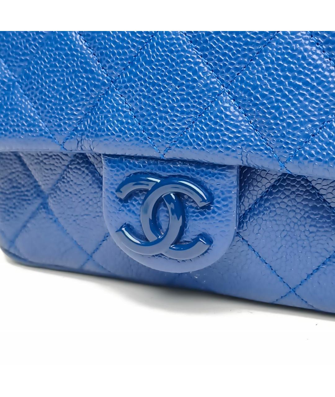 CHANEL Синяя кожаная сумка через плечо, фото 7