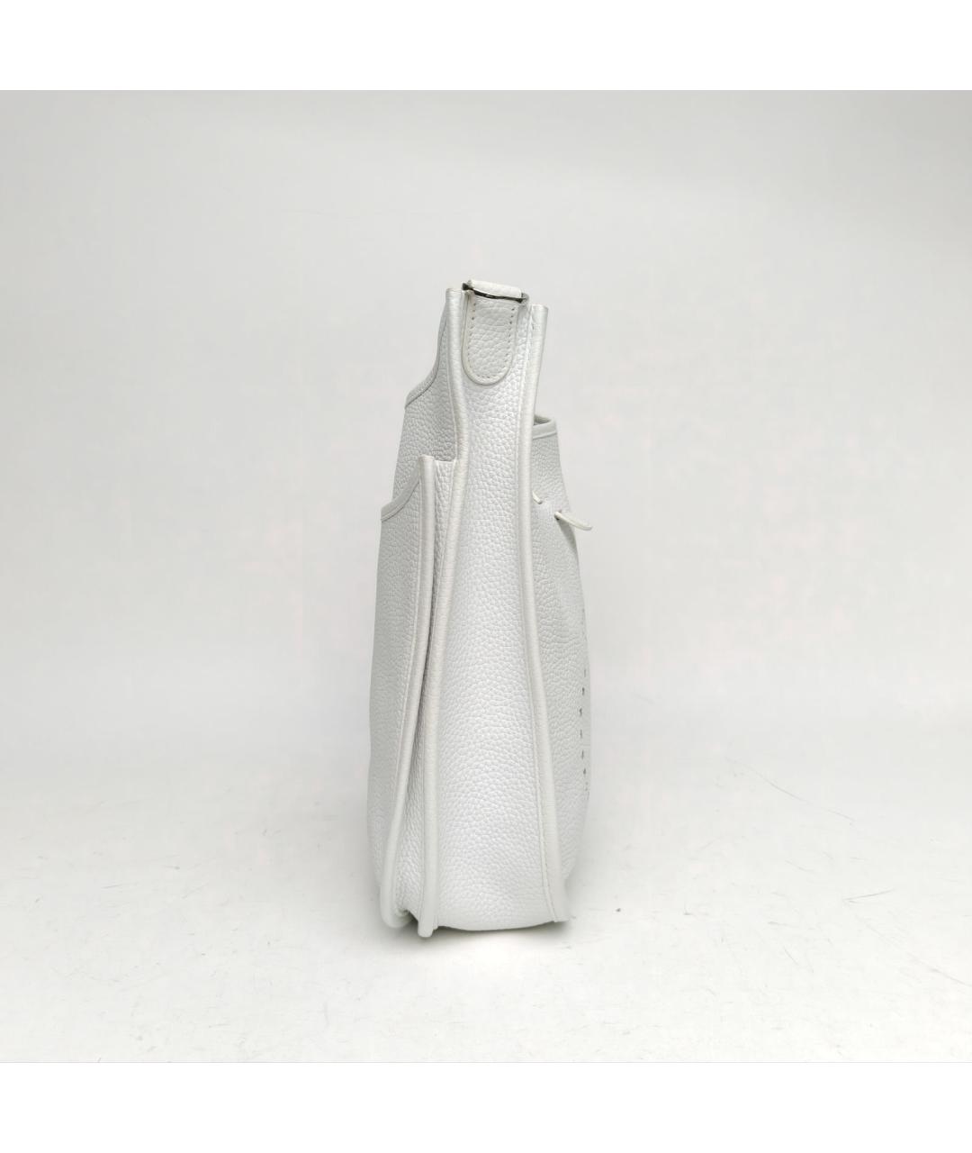 HERMES Белая кожаная сумка через плечо, фото 3