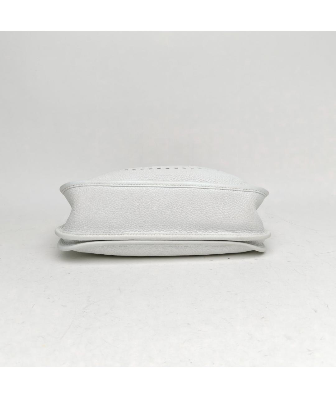 HERMES Белая кожаная сумка через плечо, фото 6