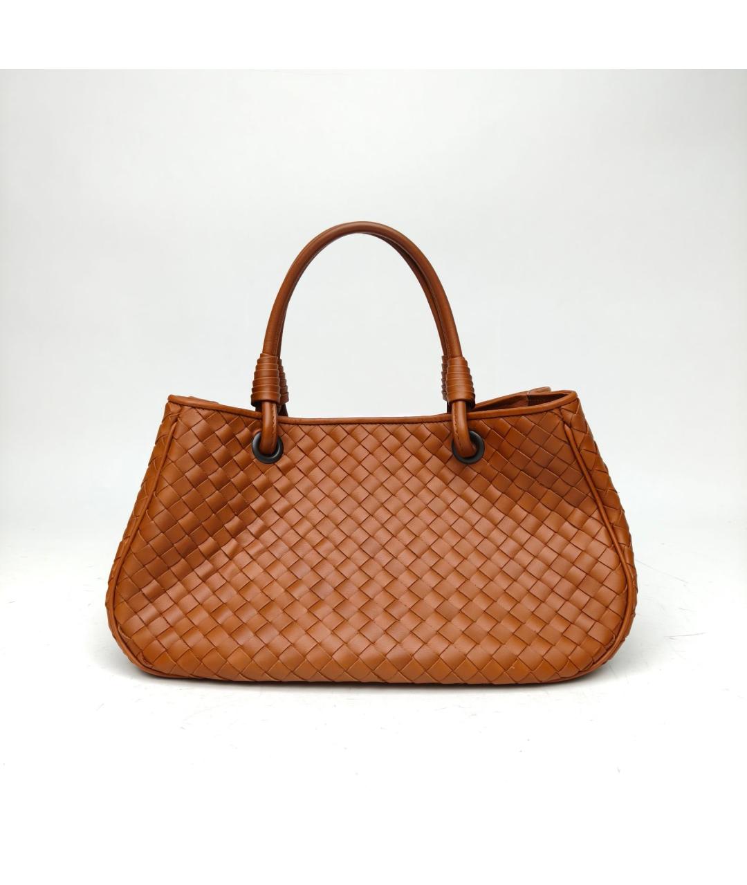 BOTTEGA VENETA Коричневая кожаная сумка с короткими ручками, фото 2