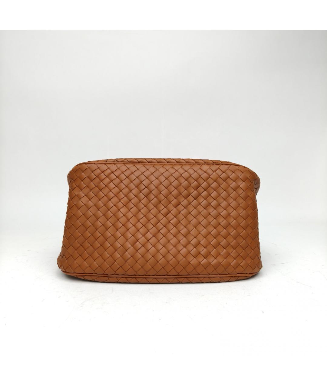 BOTTEGA VENETA Коричневая кожаная сумка с короткими ручками, фото 6