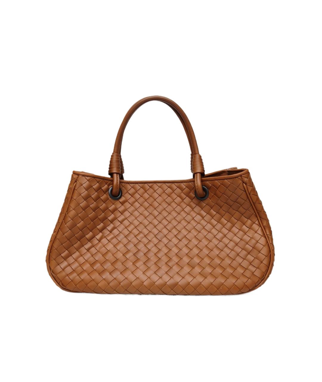 BOTTEGA VENETA Коричневая кожаная сумка с короткими ручками, фото 10