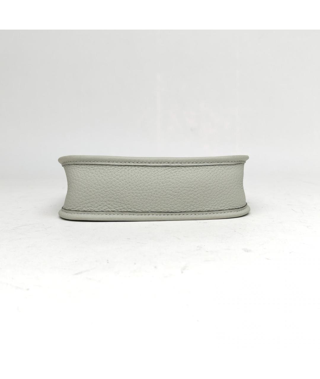 HERMES Серая кожаная сумка через плечо, фото 4